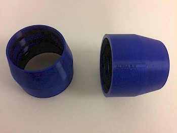 Slangkoppeling voor antistatische slang met een diameter van 76mm.